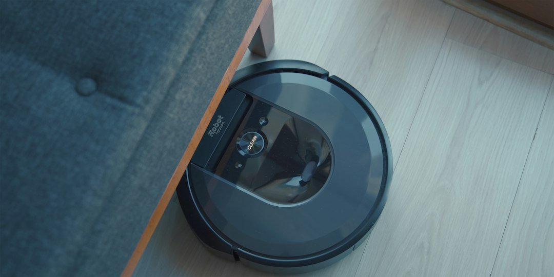 Robot vacuum cleaner under the sofa